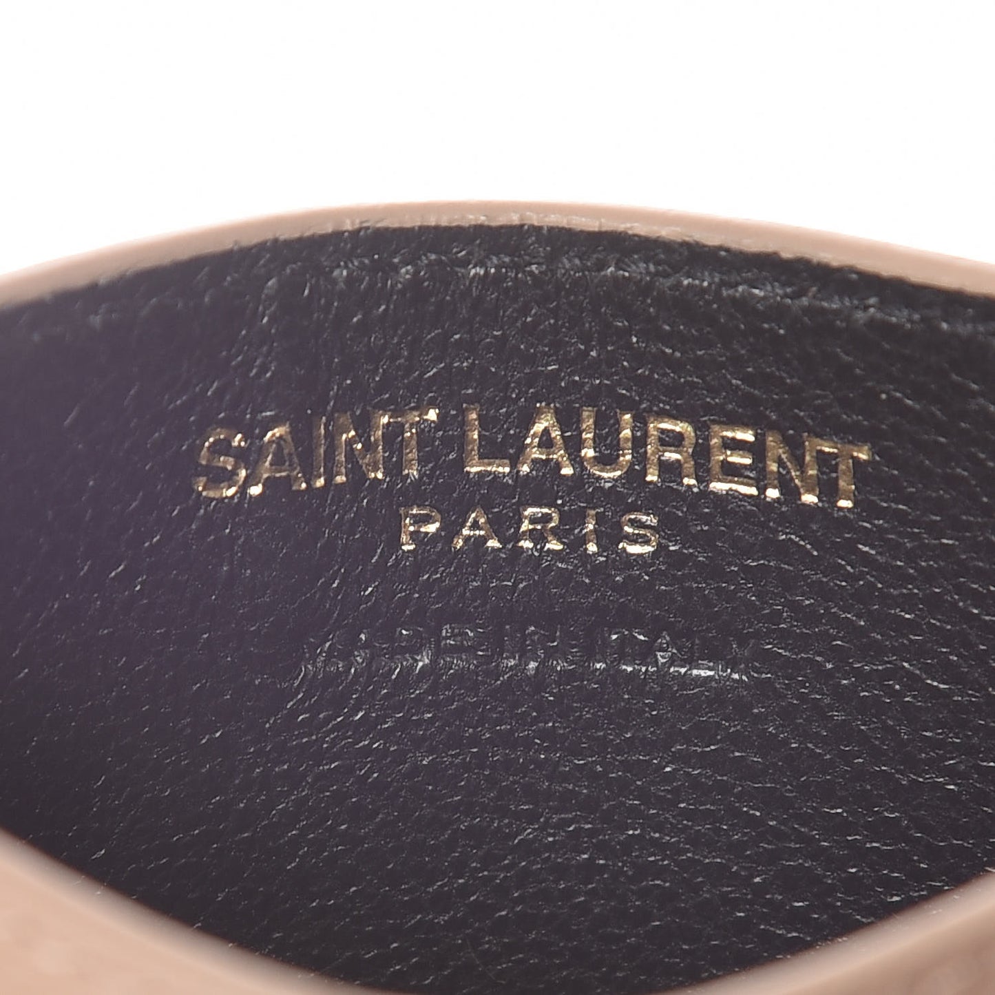 Grain De Poudre Monogram Credit Card Case Dark Beige
