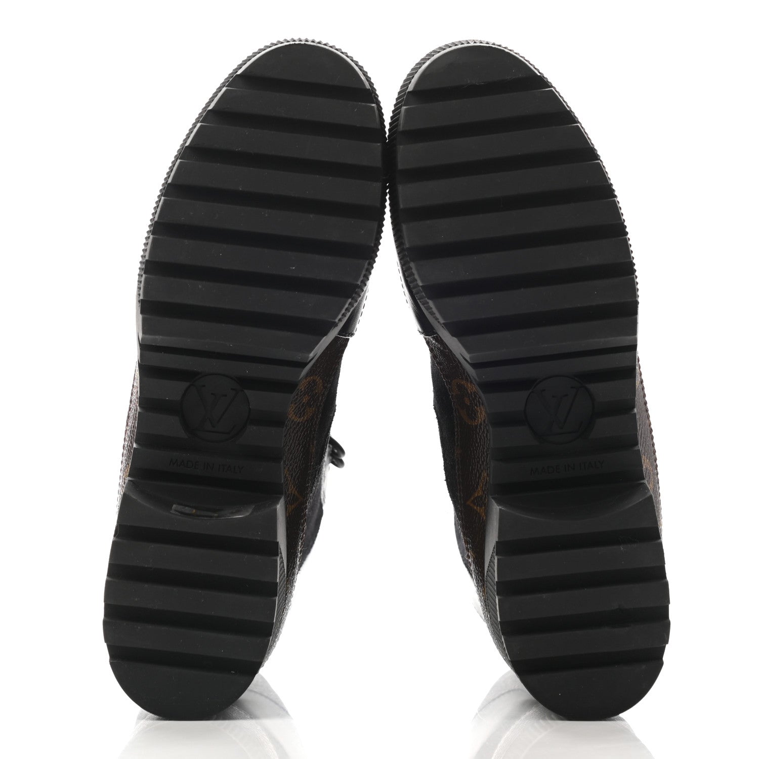 Louis Vuitton Suede Calfskin Monogram Laureate Platform Desert Boots 38.5 Black 5 of 13