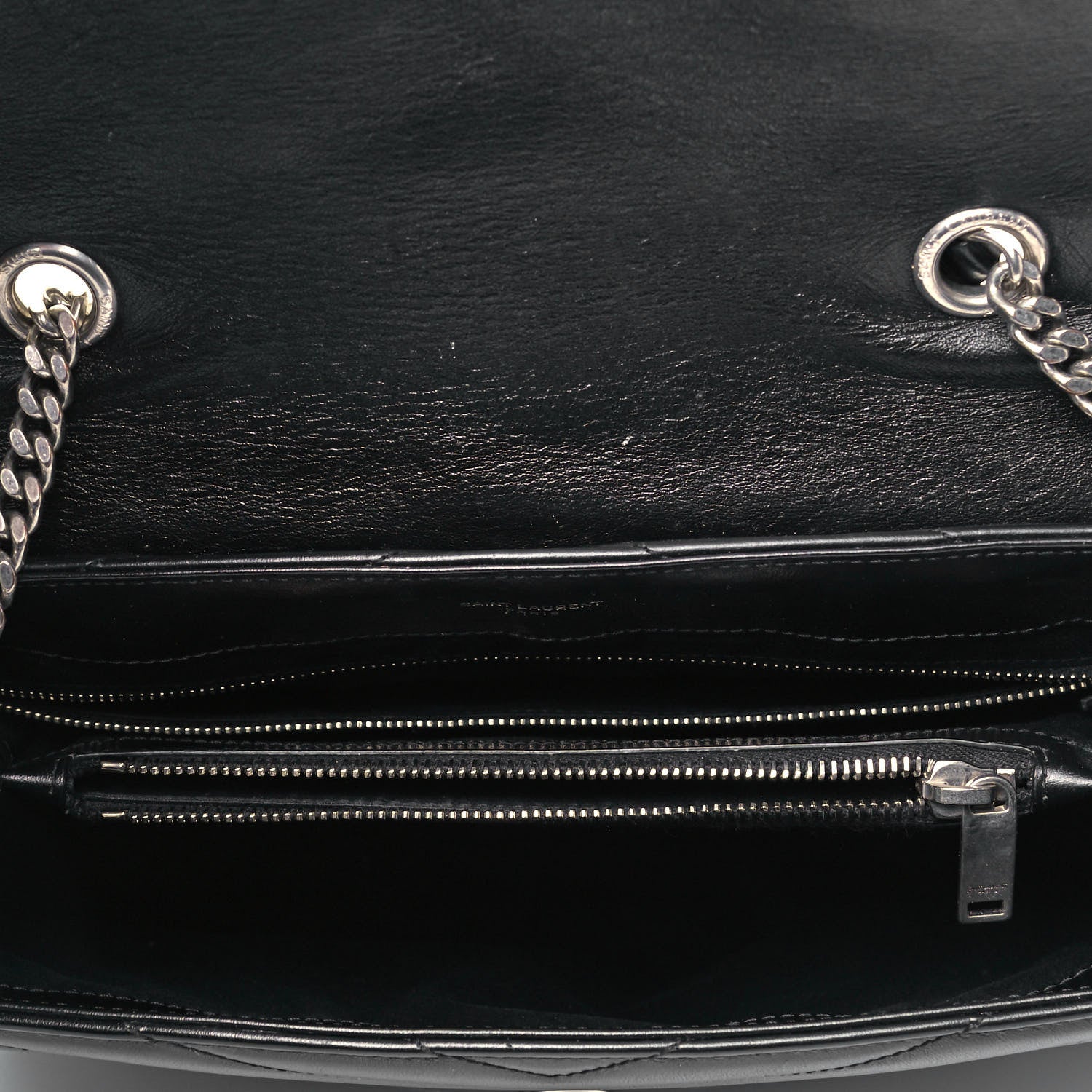 Saint Laurent Calfskin Y Quilted Monogram Medium Loulou Chain Satchel Black 5 of 9