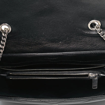 Saint Laurent Calfskin Y Quilted Monogram Medium Loulou Chain Satchel Black 5 of 9