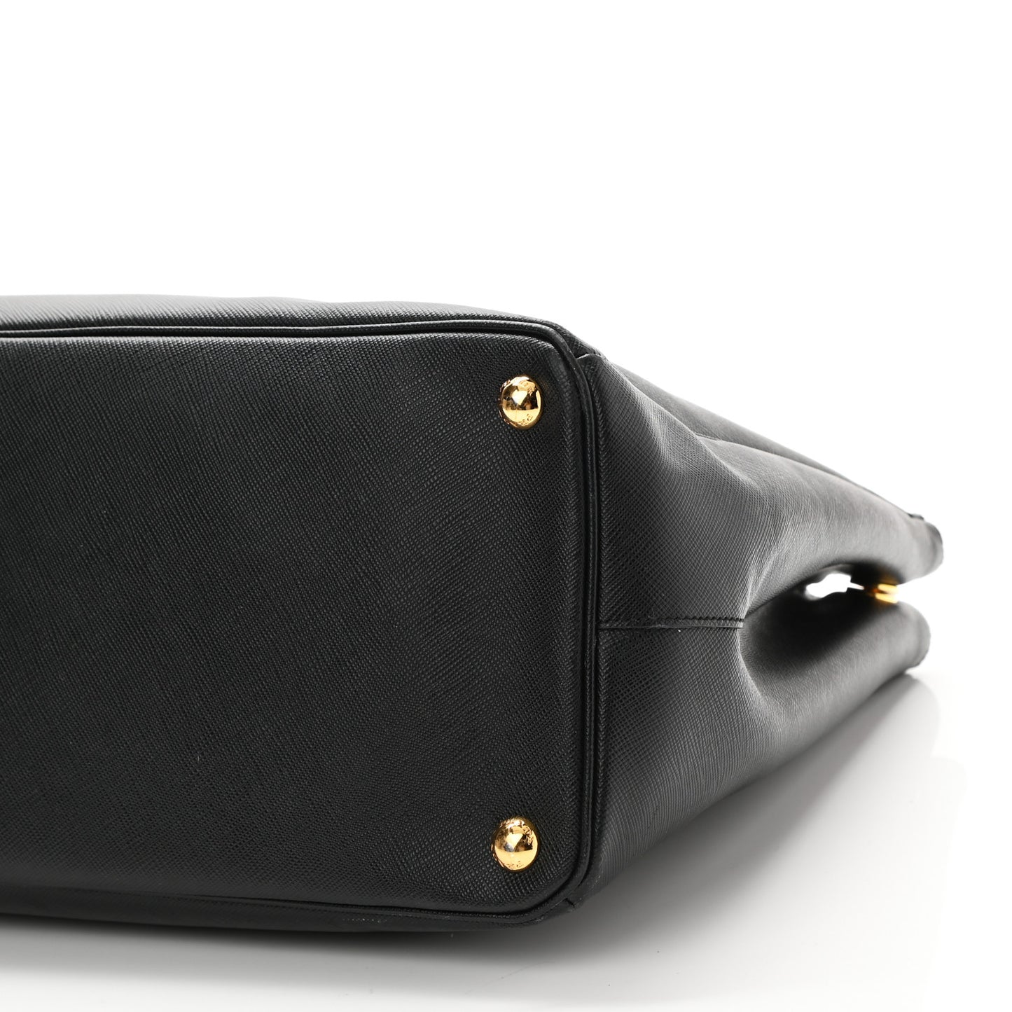 Saffiano Large Galleria Double Zip Tote Black