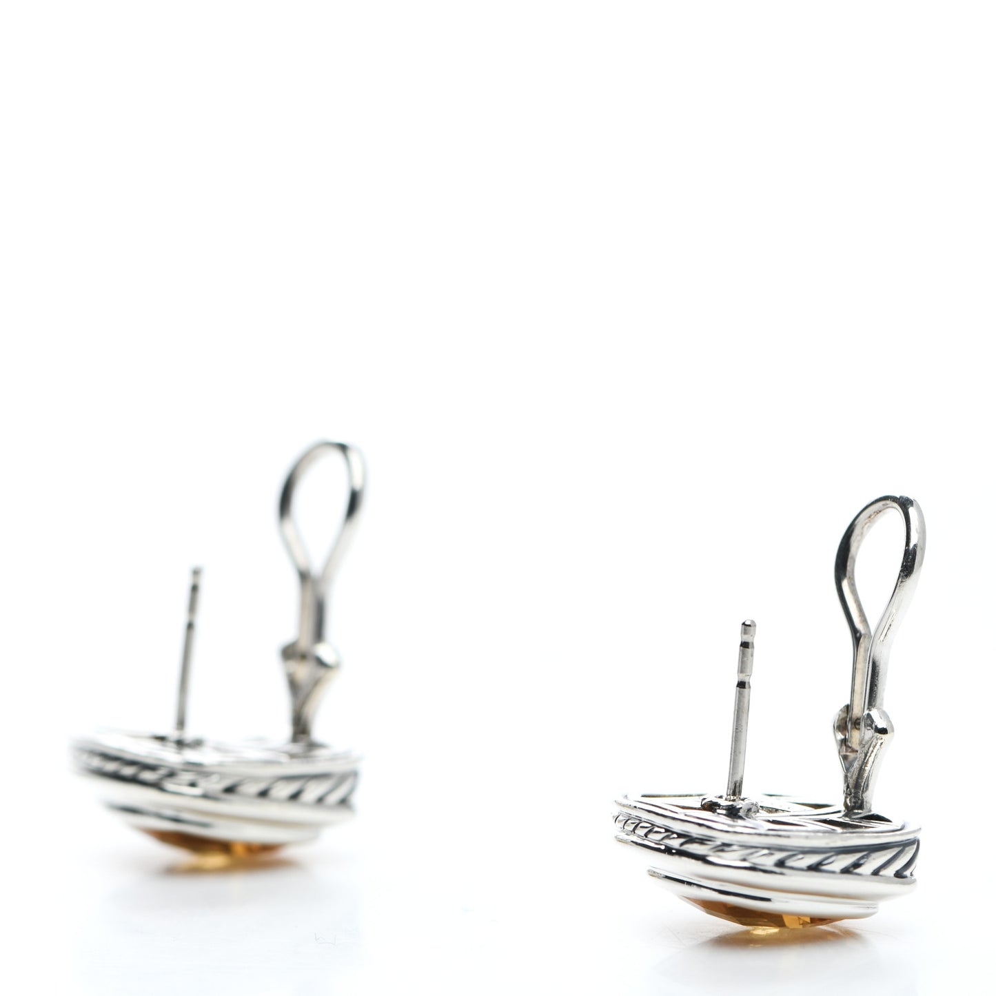Sterling Silver Citrine 11mm Albion Earrings
