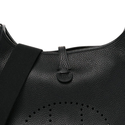 Hermes Taurillon Clemence Evelyne III PM Black 8 of 11