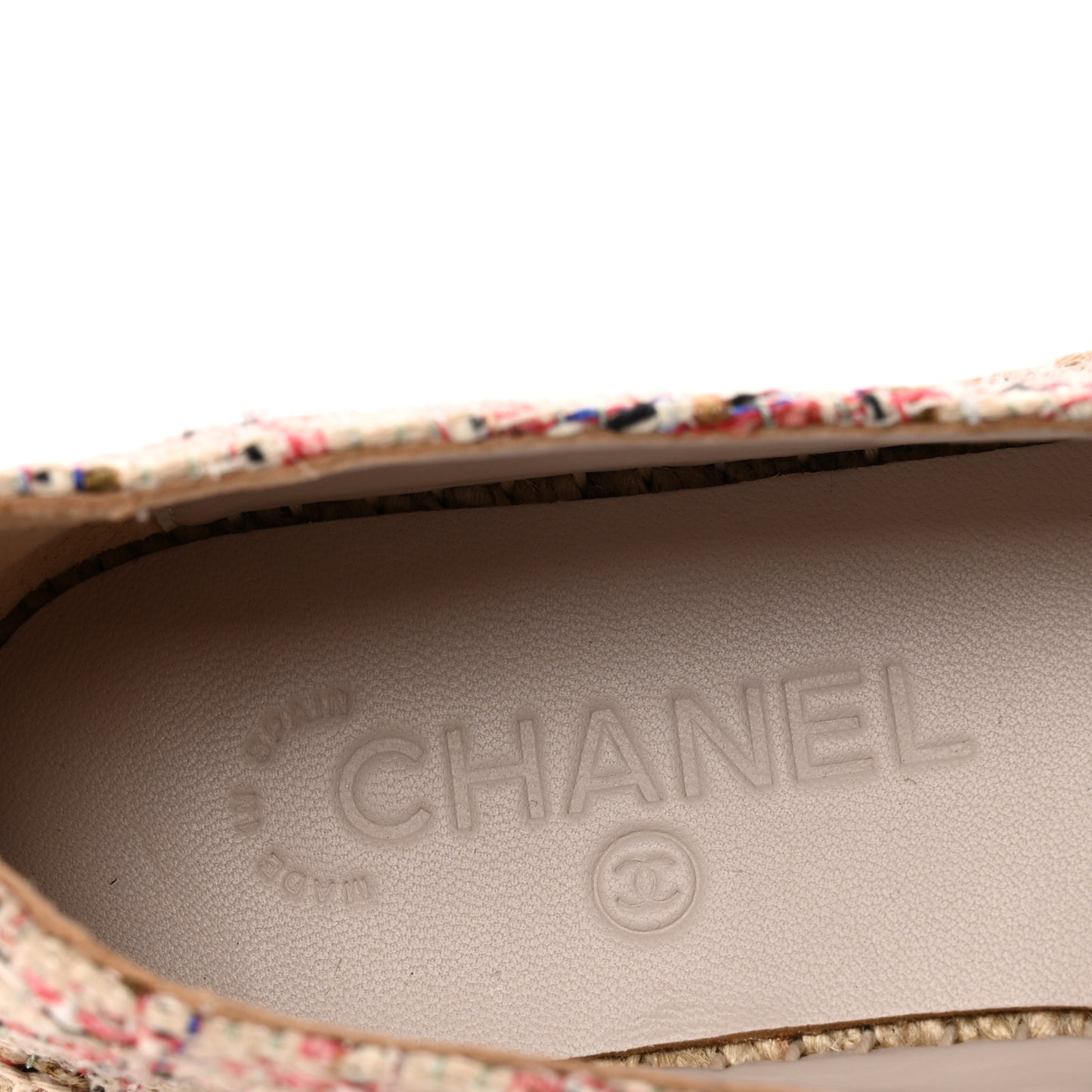 Tweed CC Espadrilles 37 Pink Black