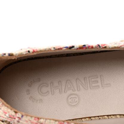 Chanel Tweed CC Espadrilles 37 Pink Black 7 of 8