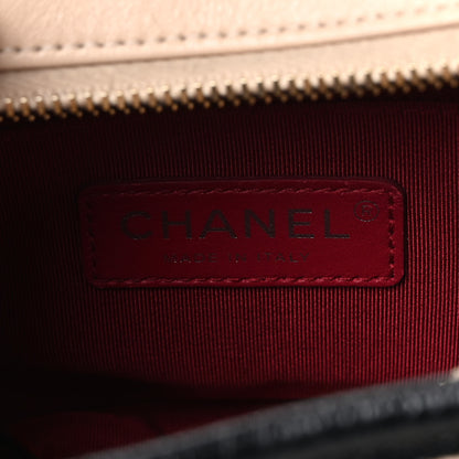 Chanel Aged Calfskin Quilted Small Gabrielle Hobo Beige Black 6 of 8