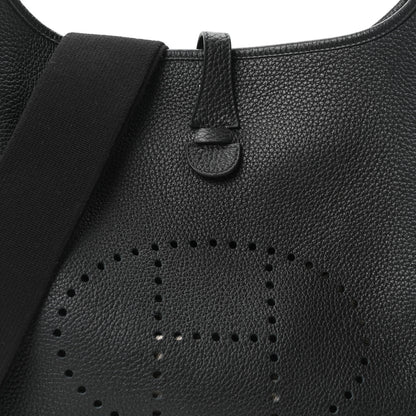 Hermes Taurillon Clemence Evelyne III PM Black 7 of 9