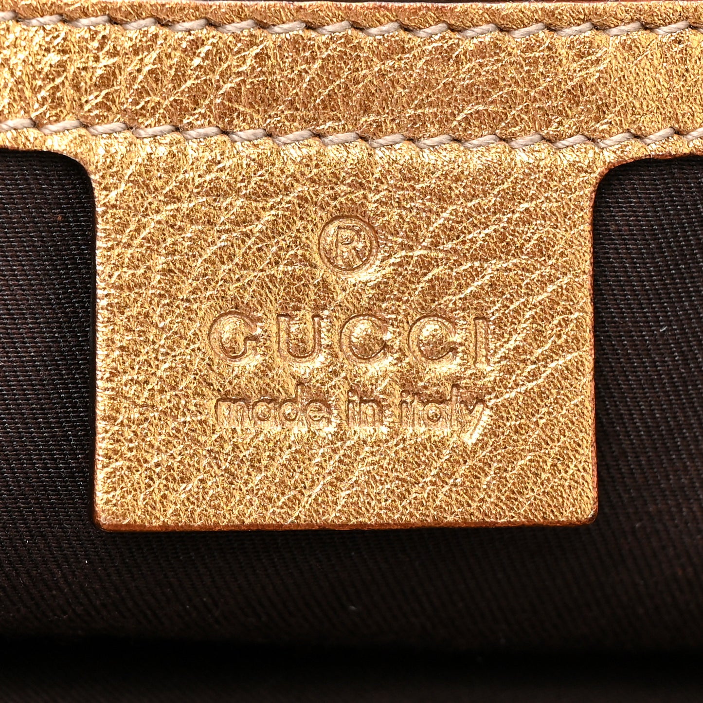 Metallic Guccissima Web Hobo Bronze