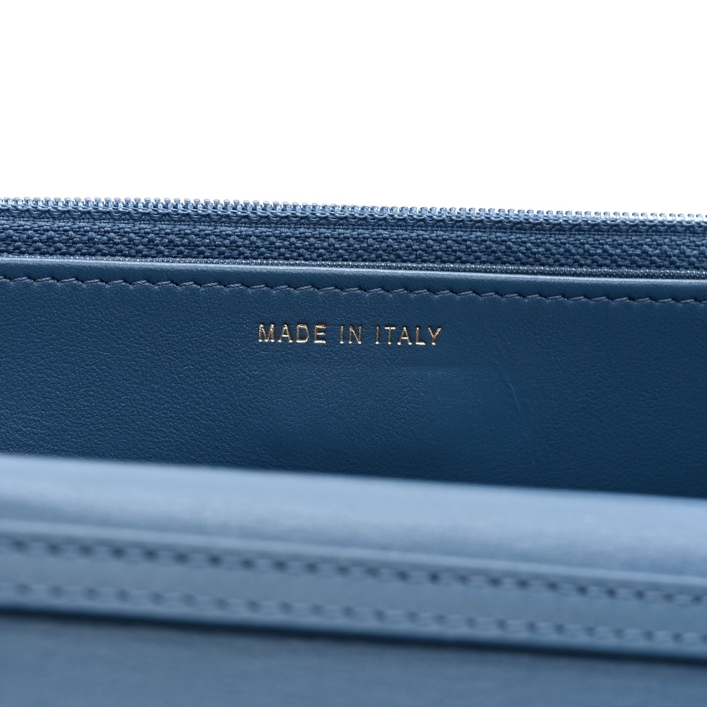 Denim Quilted CC Pearl Crush Wallet on Chain WOC Blue