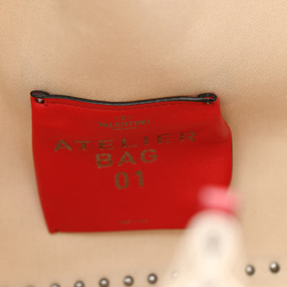 Valentino Garavani Canvas Atelier 01 Metal Stitch Edition Medium Tote Bag Naturale 7 of 11