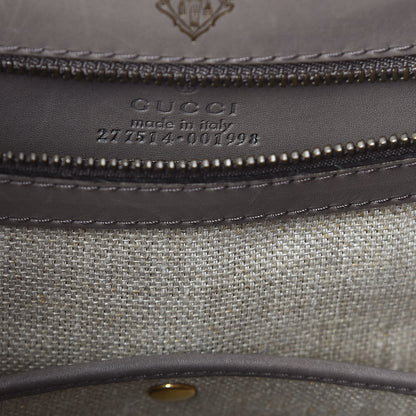 Gucci Calfskin Brogue Medium Stirrup Top Handle Bag Grey 9 of 11