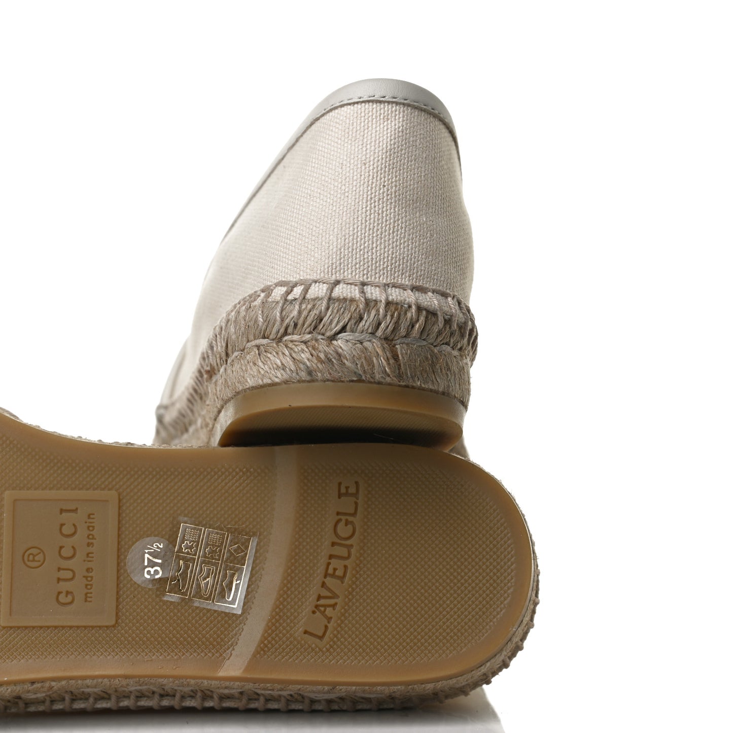 Canvas Logo Espadrilles 37.5 Greggio White