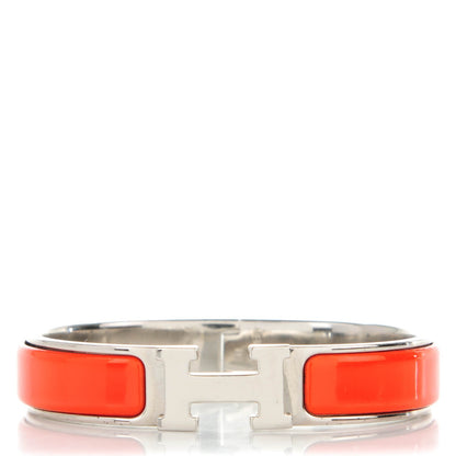 Hermes Enamel Narrow Clic Clac H Bracelet PM Orange 1 of 8