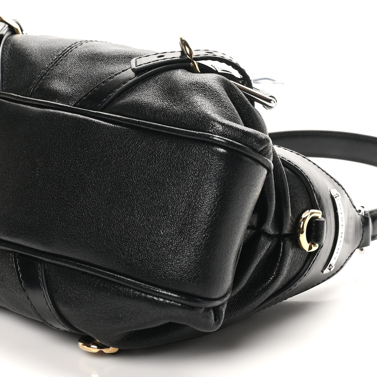 Givenchy Shiny Calfskin Small Harness Voyou Shoulder Bag Black 9 of 10
