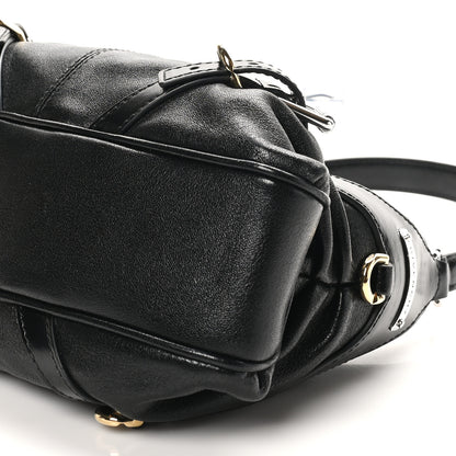 Givenchy Shiny Calfskin Small Harness Voyou Shoulder Bag Black 9 of 10