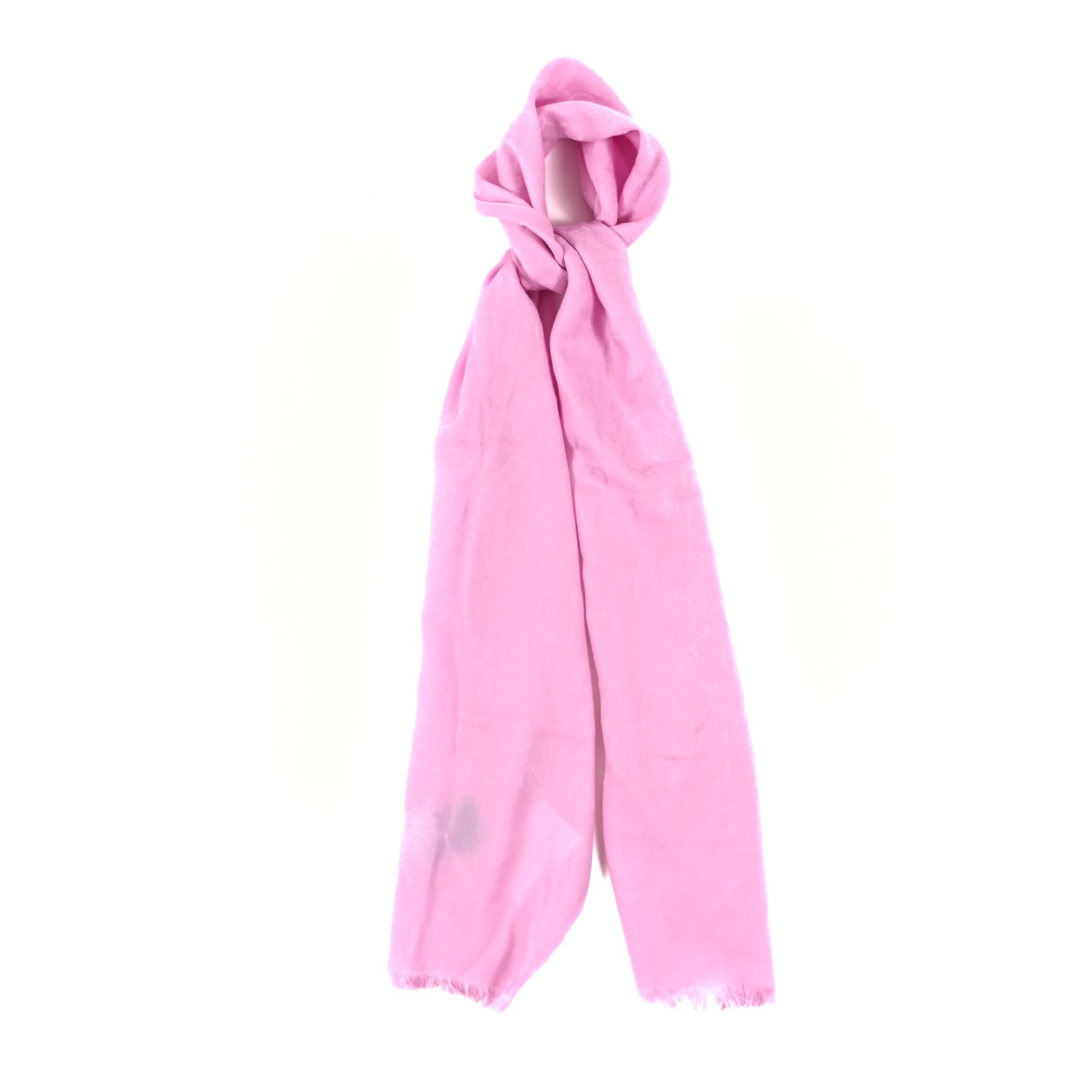 Gucci Wool Silk GG Monogram GGNat Plus Scarf Rose 1 of 3