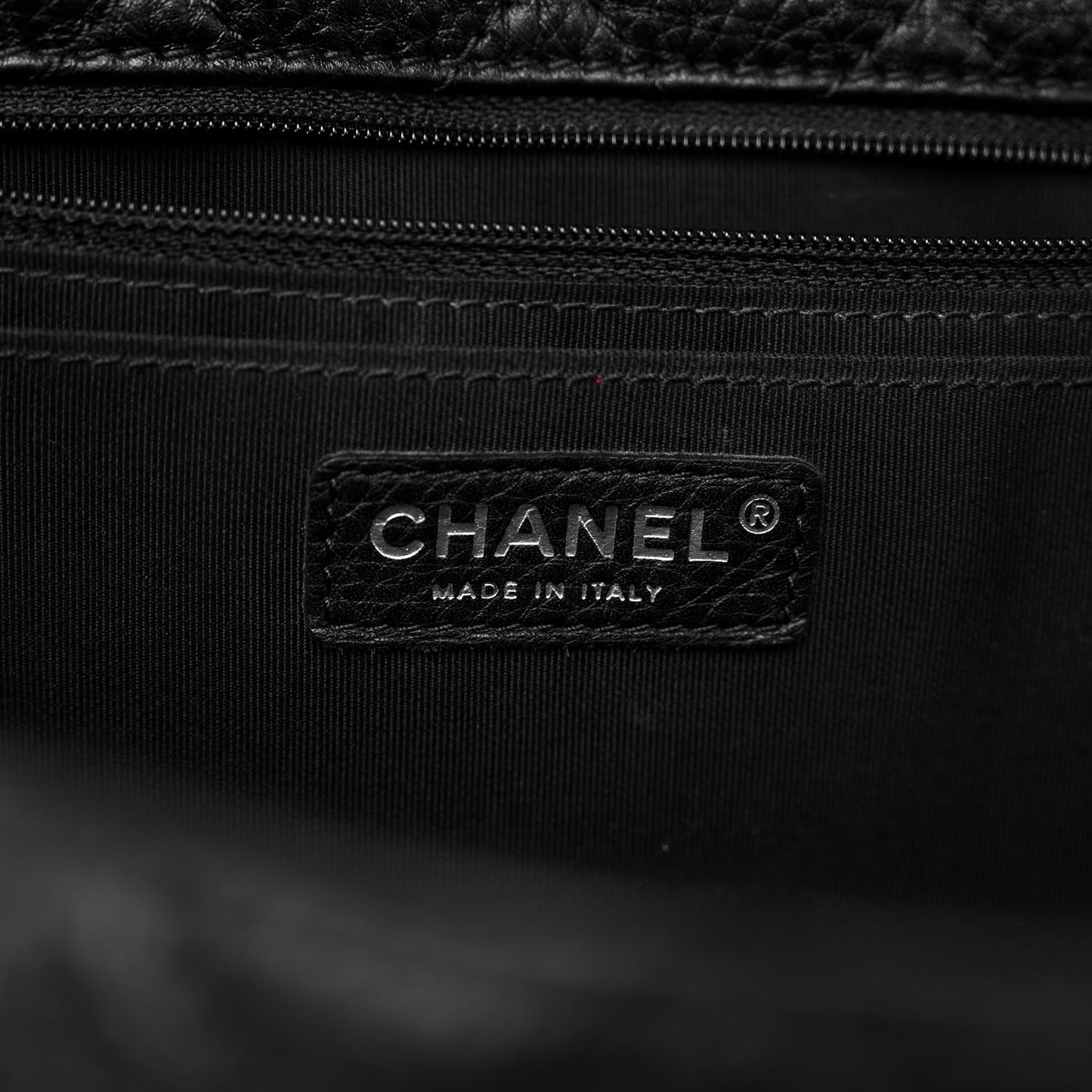 Calfskin Quilted Small XXL Travel Flap Bag Black
