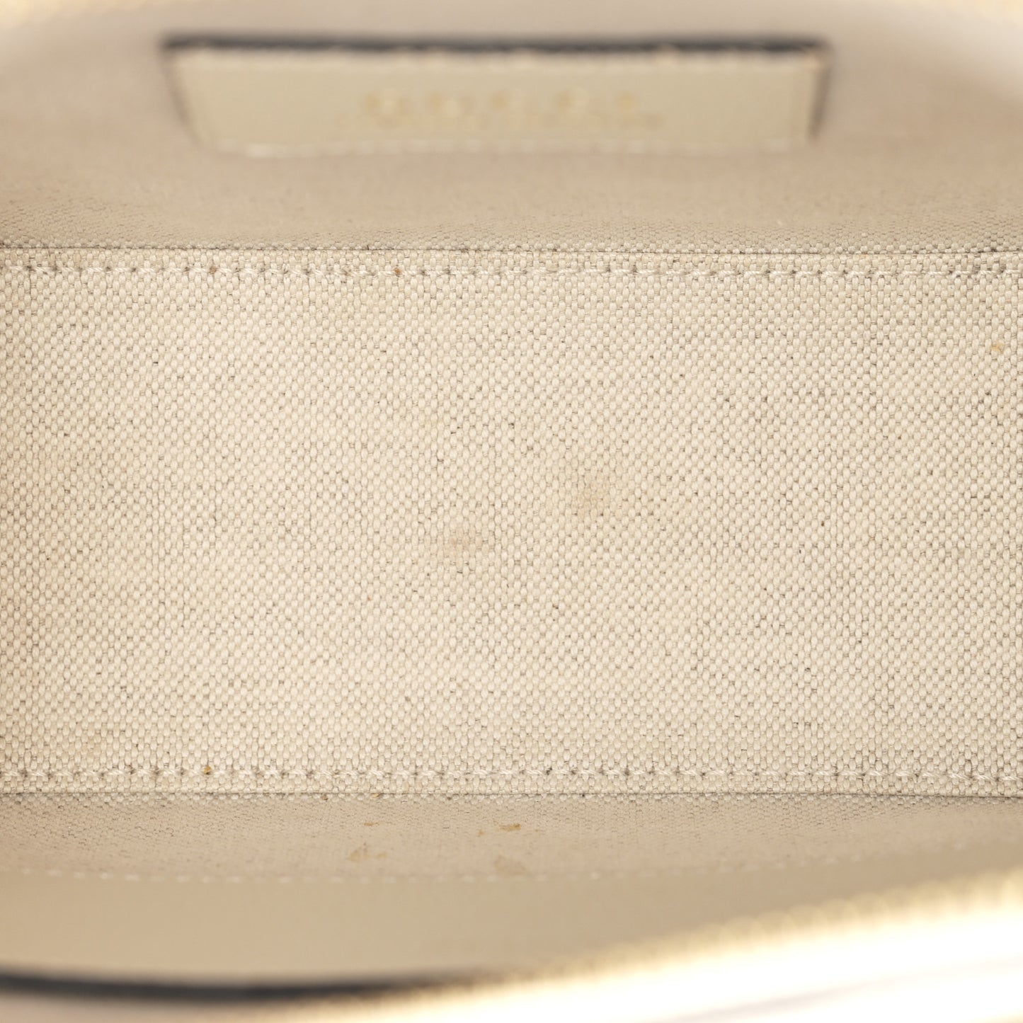 GG Supreme Monogram Textured Dollar Calfskin Mini Horsebit 1955 Top Handle Bag Beige Mystic White Oatmeal