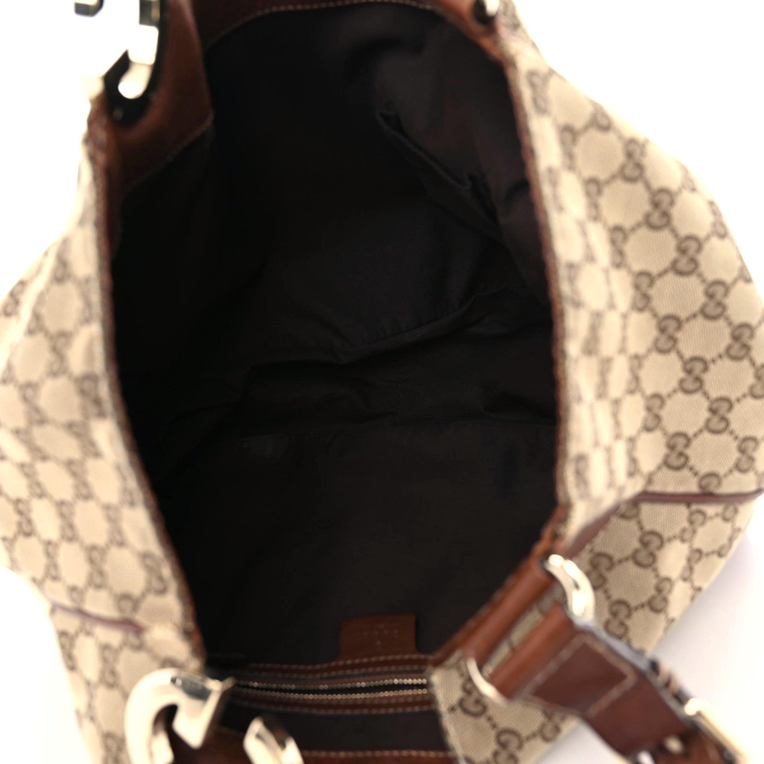 Gucci Monogram Medium Charlotte Hobo Brown 14 of 17