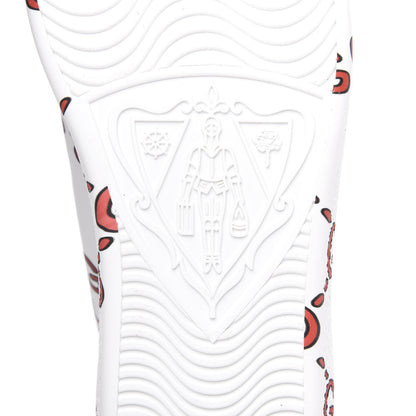 Gucci Calfskin GucciGhost Print Womens Ace Sneakers 37.5 White Hibiscus Red 7 of 10