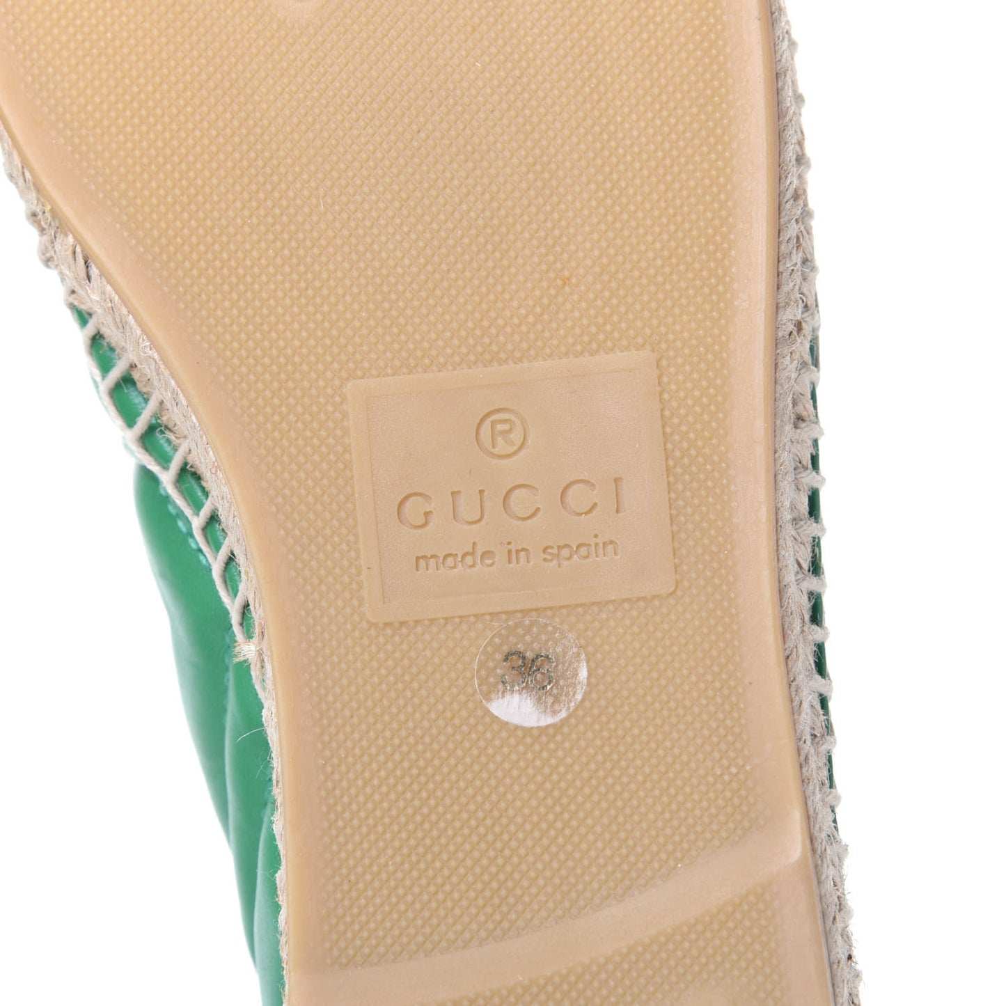 Nappa Matelasse GG Marmont Espadrilles 36 New Shamarock