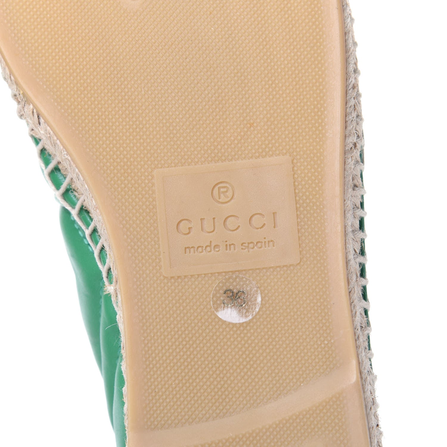 Gucci Nappa Matelasse GG Marmont Espadrilles 36 New Shamarock 8 of 11