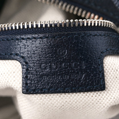 Gucci GG Supreme Monogram Textured Calfskin Web Large Attache Shoulder Bag Beige Blue 6 of 13