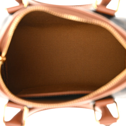 Celine Triomphe Canvas Calfskin Small Boston Bag Tan 5 of 10