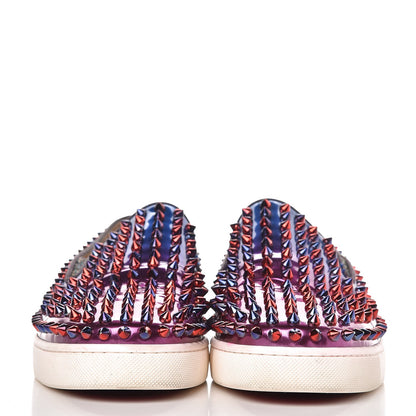 Christian Louboutin Patent Scarabe Spikes Roller Boat Flat 38 Rose Digitale 2 of 13