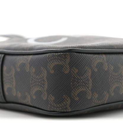 Celine Triomphe Canvas Medium Messenger Bag Black 9 of 10