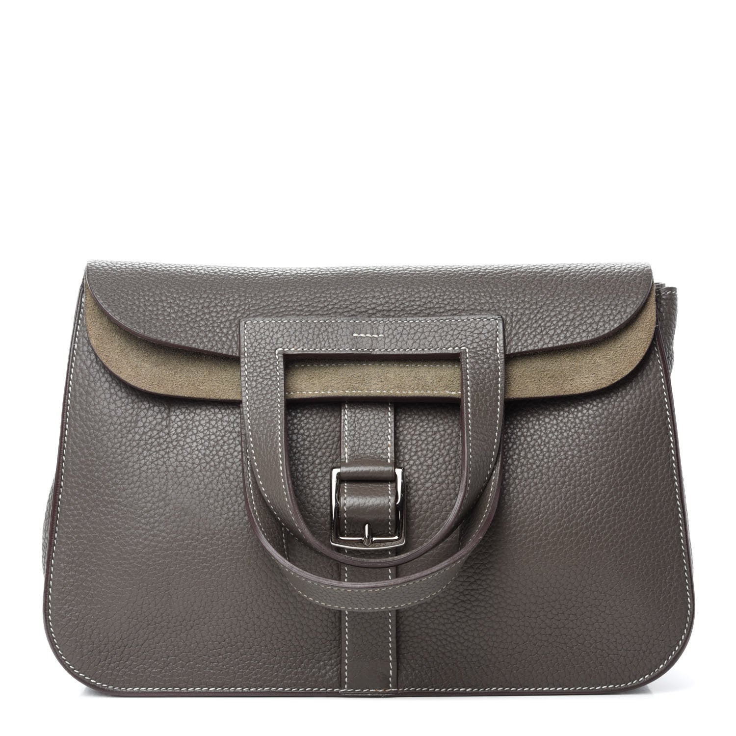 Hermes Taurillon Clemence Halzan 31 GM Etain 1 of 18