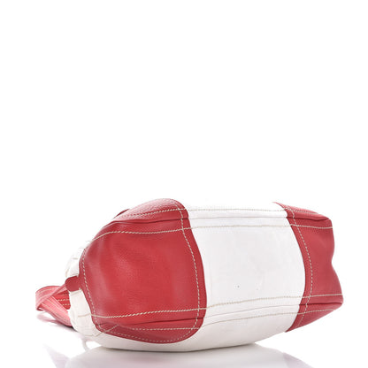 Miu Miu Canvas Calfskin Satchel Fuoco 4 of 9