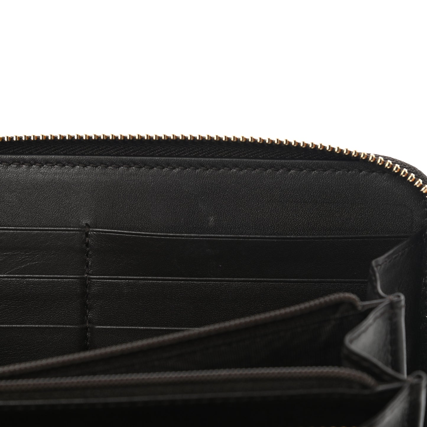 Microguccissima Zip Around Wallet Black