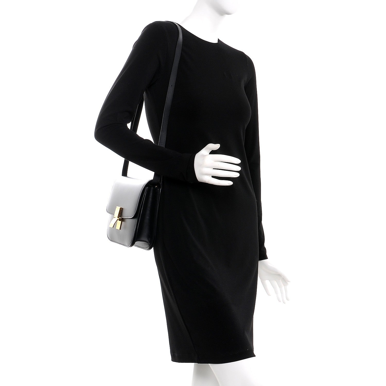 Celine Box Calfskin Medium Classic Box Flap Bag Black 2 of 13