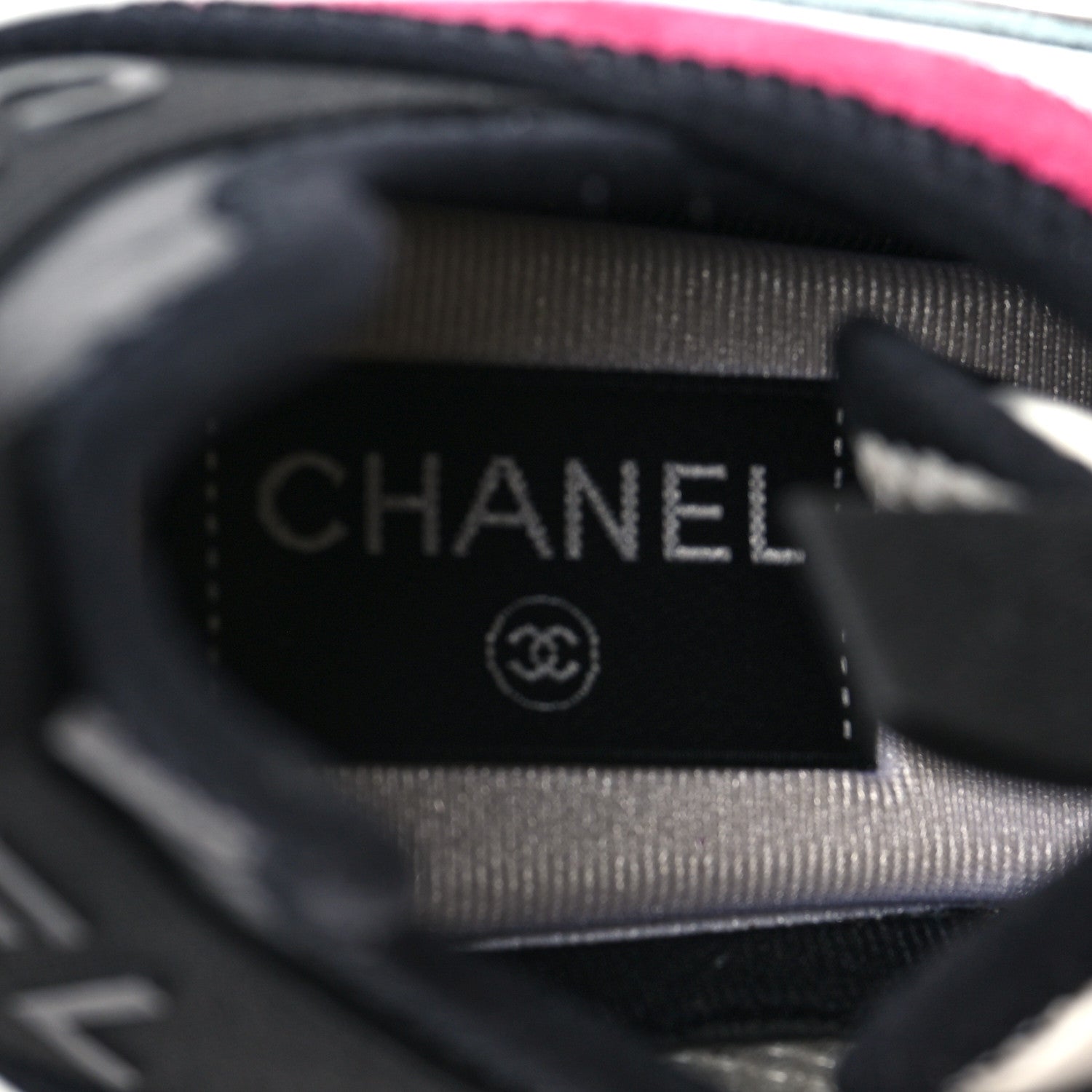 Chanel Fabric Suede CC Sneakers 37.5 Blue Beige Pink 8 of 8