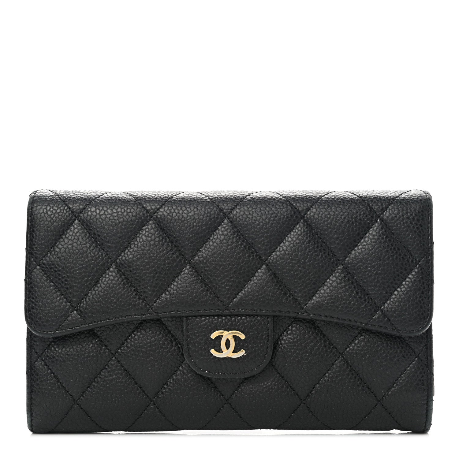 Chanel Caviar Quilted Large Flap Wallet Black 1 of 12