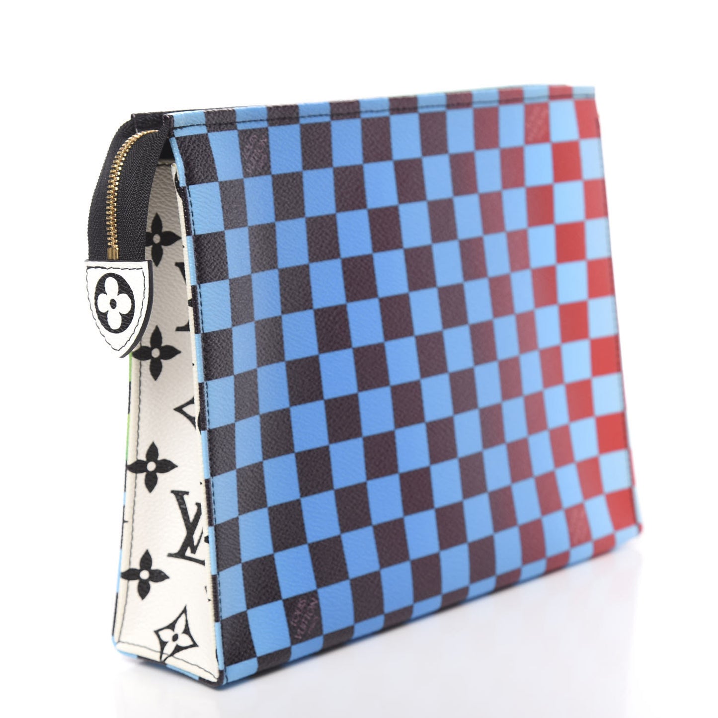 Damier Race Toiletry Pouch 26 Blue Vert