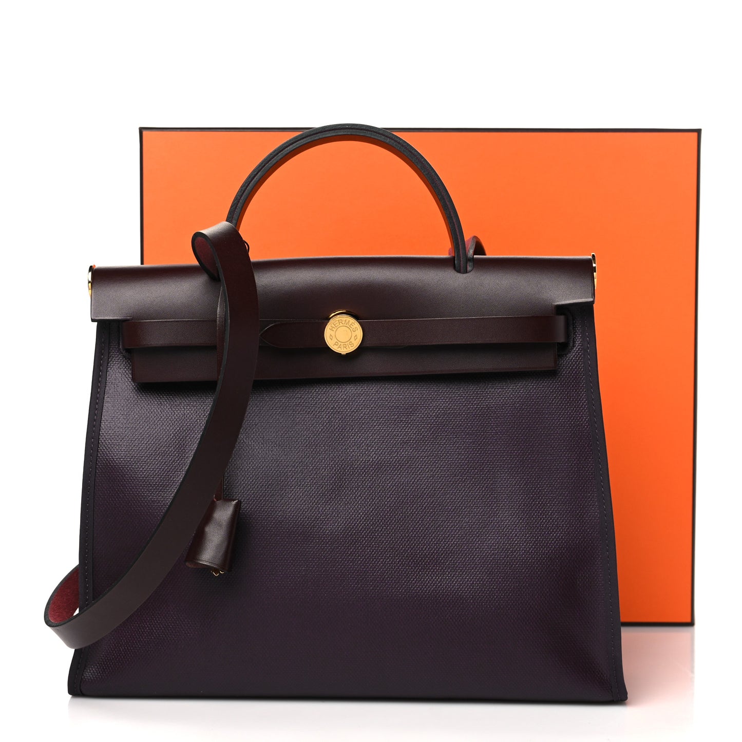 Toile H Berline Vache Hunter Herbag Zip PM 31 Cassis Ecru Black Rouge Sellier