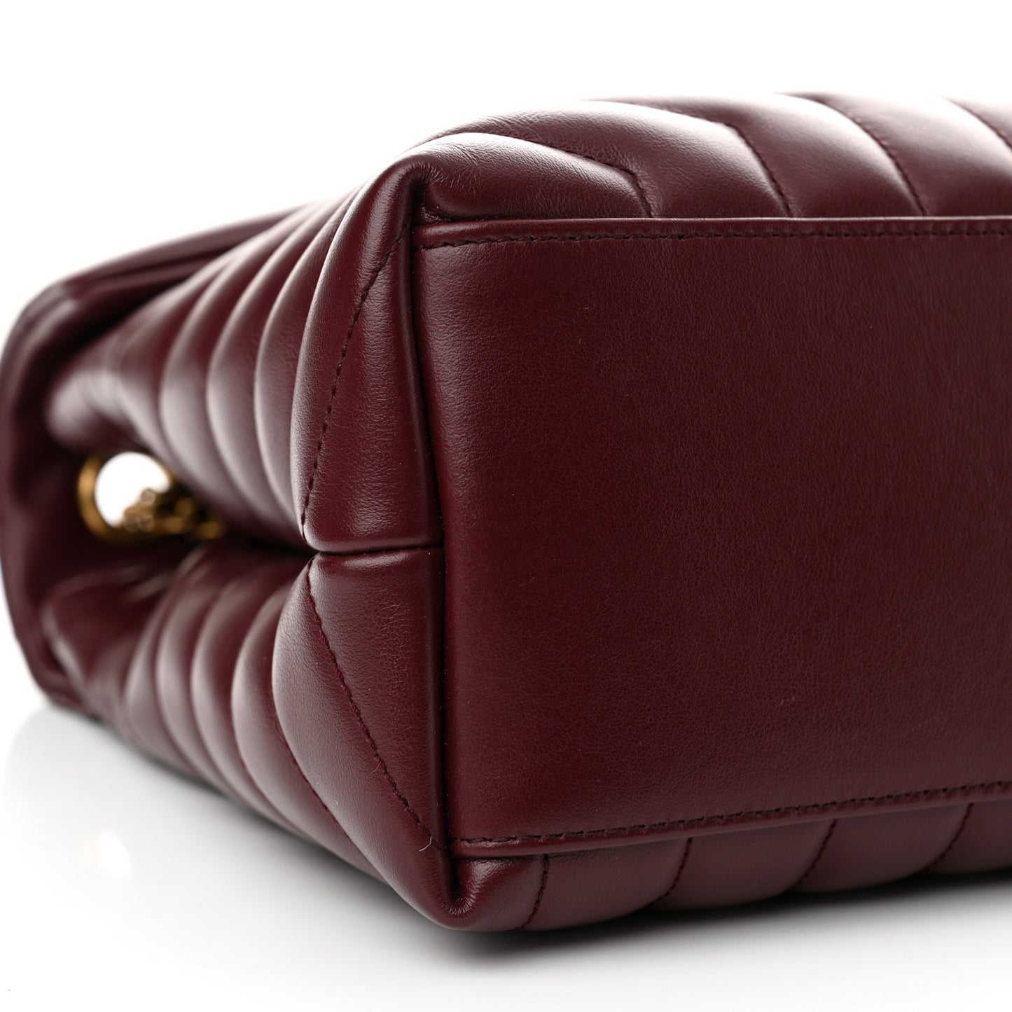 Calfskin Y Quilted Monogram Medium Loulou Chain Satchel Rouge Legion