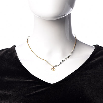 Louis Vuitton Logomania Necklace Silver Gold 2 of 7
