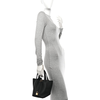 Hermes Taurillon Clemence Picotin Lock 18 PM Black 2 of 11