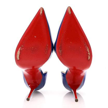 Christian Louboutin Patent Iriza 100 Pumps 37 Pervenche 6 of 9