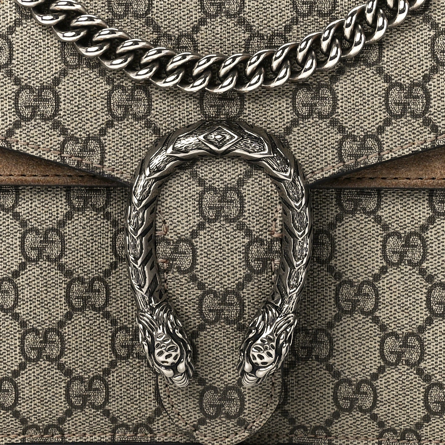 GG Supreme Monogram Small Dionysus Shoulder Bag Taupe