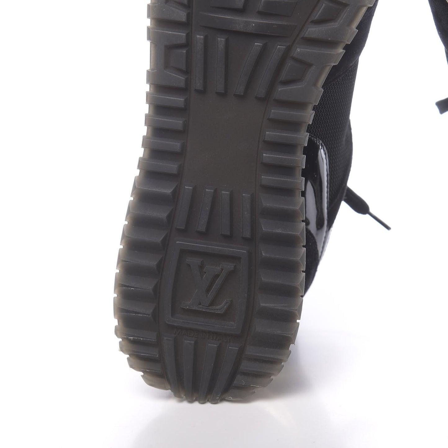 Suede Monogram Run Away Sneakers 38 Black