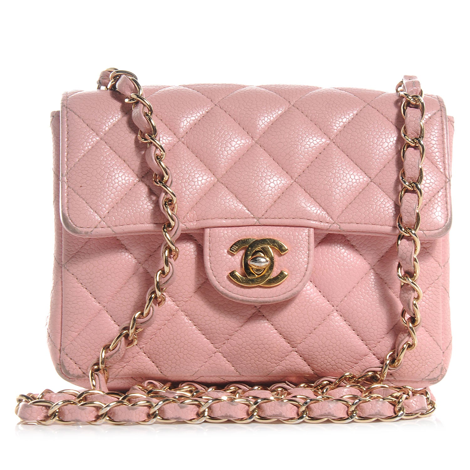 Chanel Caviar Quilted Mini Flap Pink 1 of 13