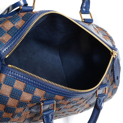 Louis Vuitton Damier Paillettes Speedy 30 Blue 6 of 8