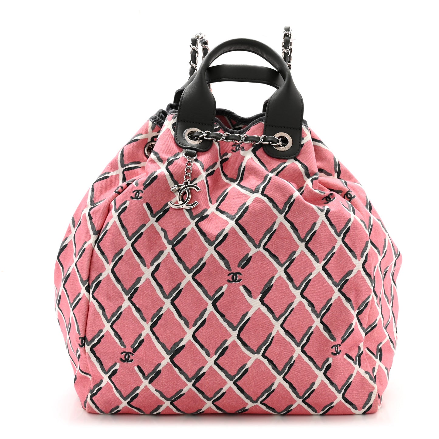 Canvas Coco Beach Backpack Pink Grey