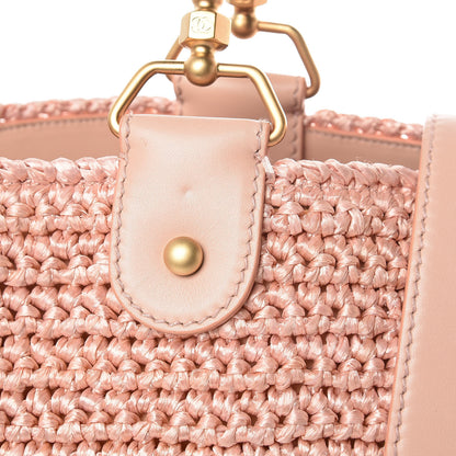 Chanel Straw Raffia Tote Pink 8 of 13