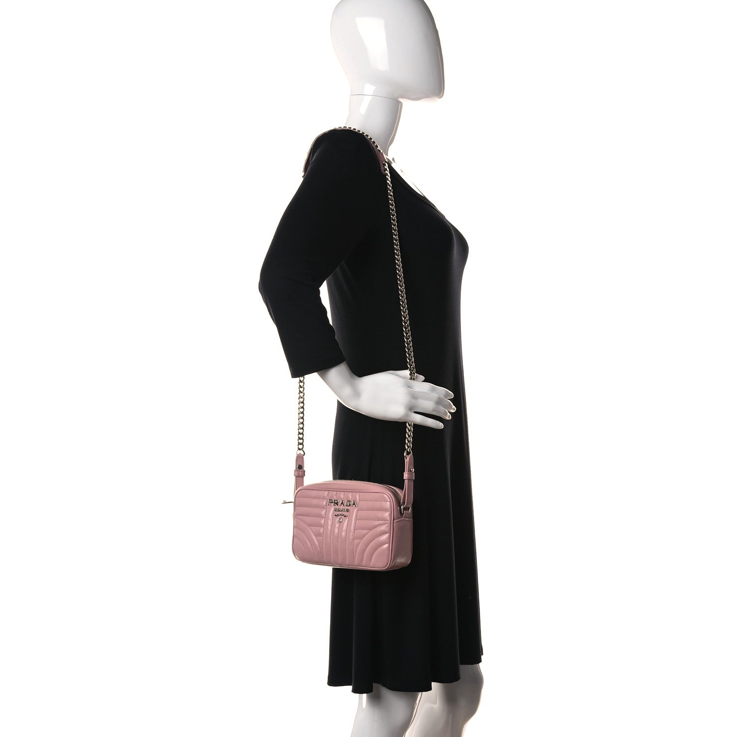 Prada Soft Calfskin Diagramme Camera Bag Pesco 2 of 8