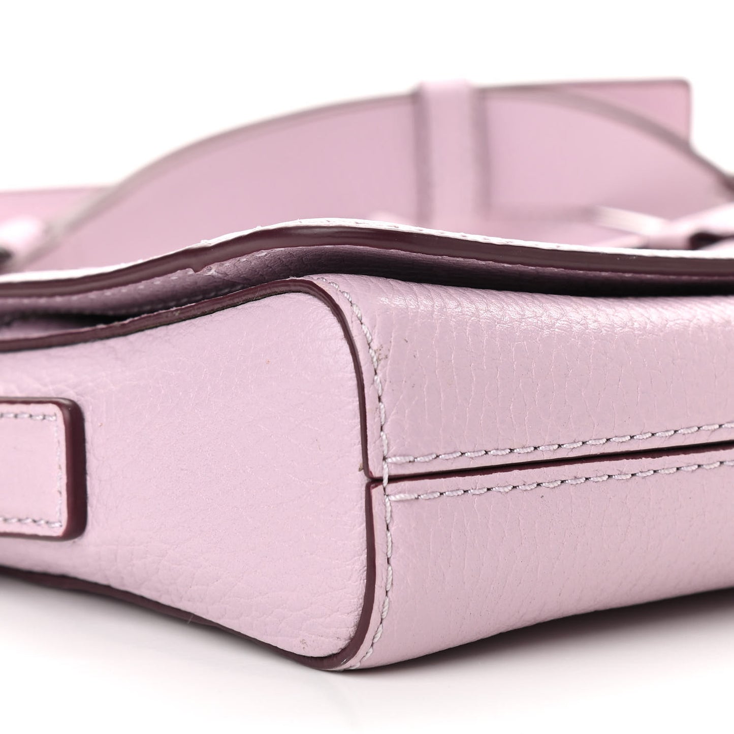 Pebbled Calfskin Recruit Crossbody Purple
